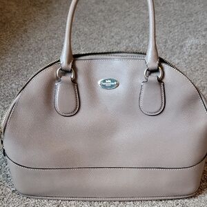 Coach Taupe Leather Satchel